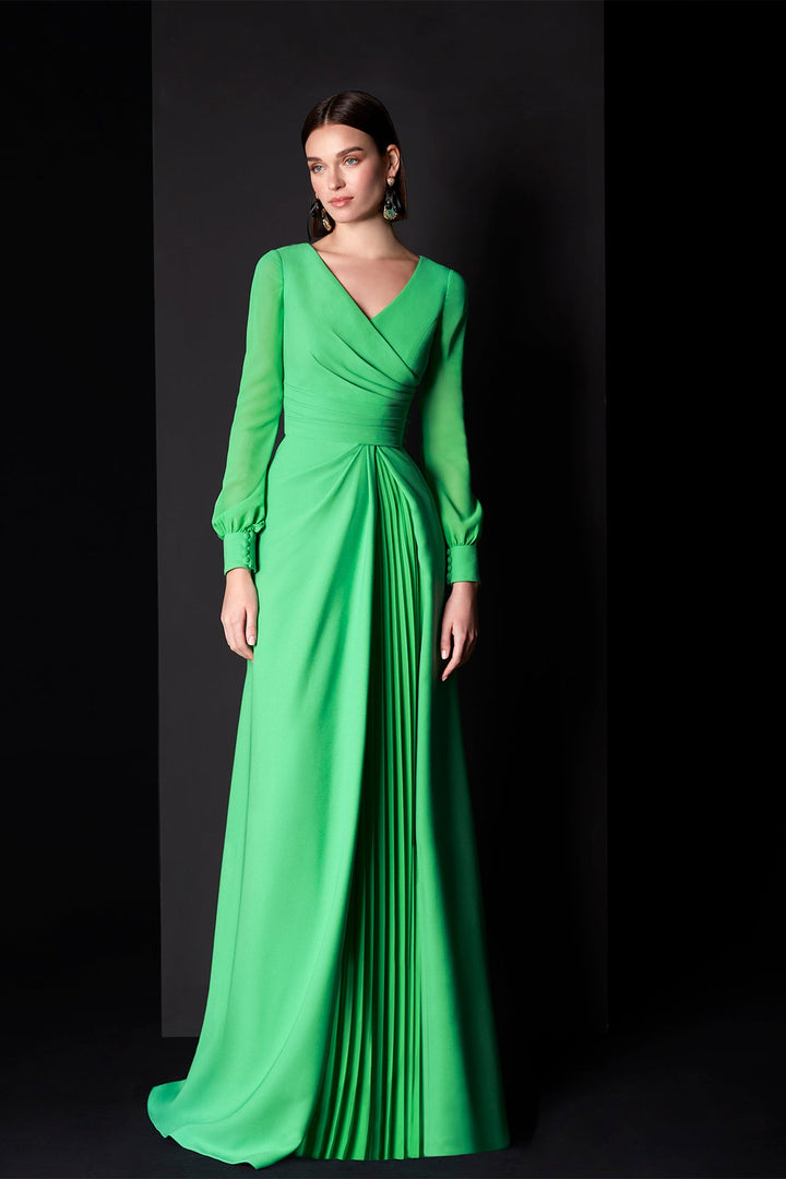 Green Mickado Dress