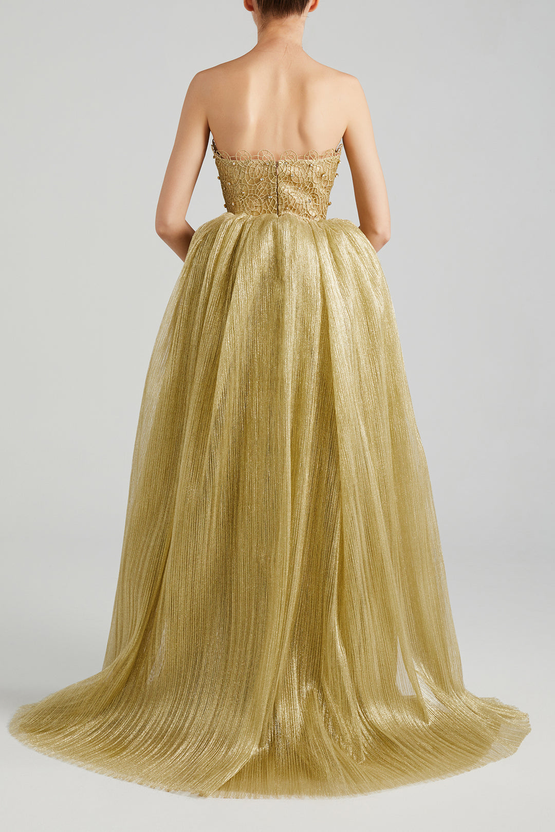 Corded Lace Dress with Beading