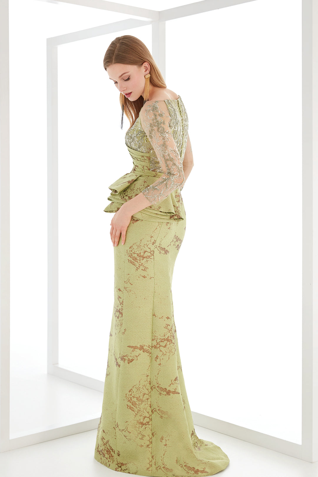 Mermaid Dress with Jacquard