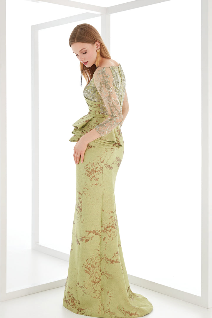 Mermaid Dress with Jacquard