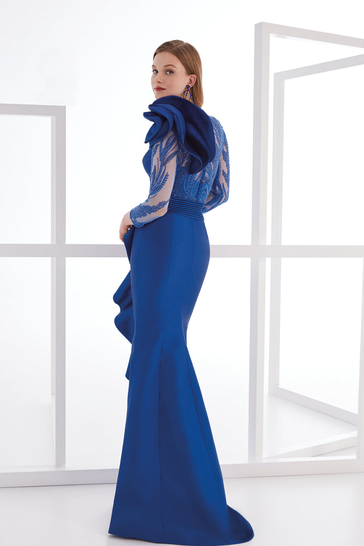 Mermaid Dress with Crystal Embroidered Tulle