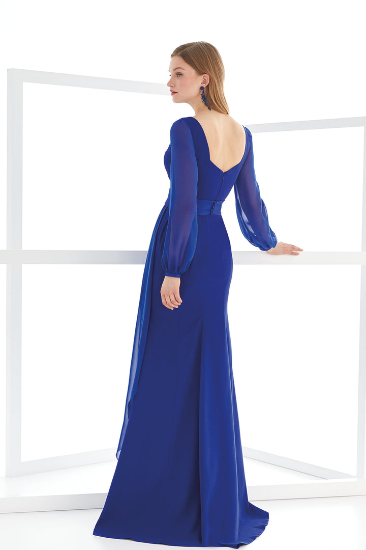 Mermaid Long Dress with V-Neckline