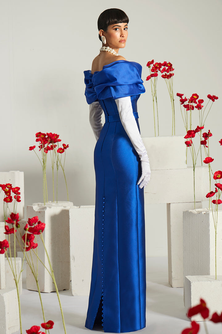 Off-The-Shoulder with Column Long Dress