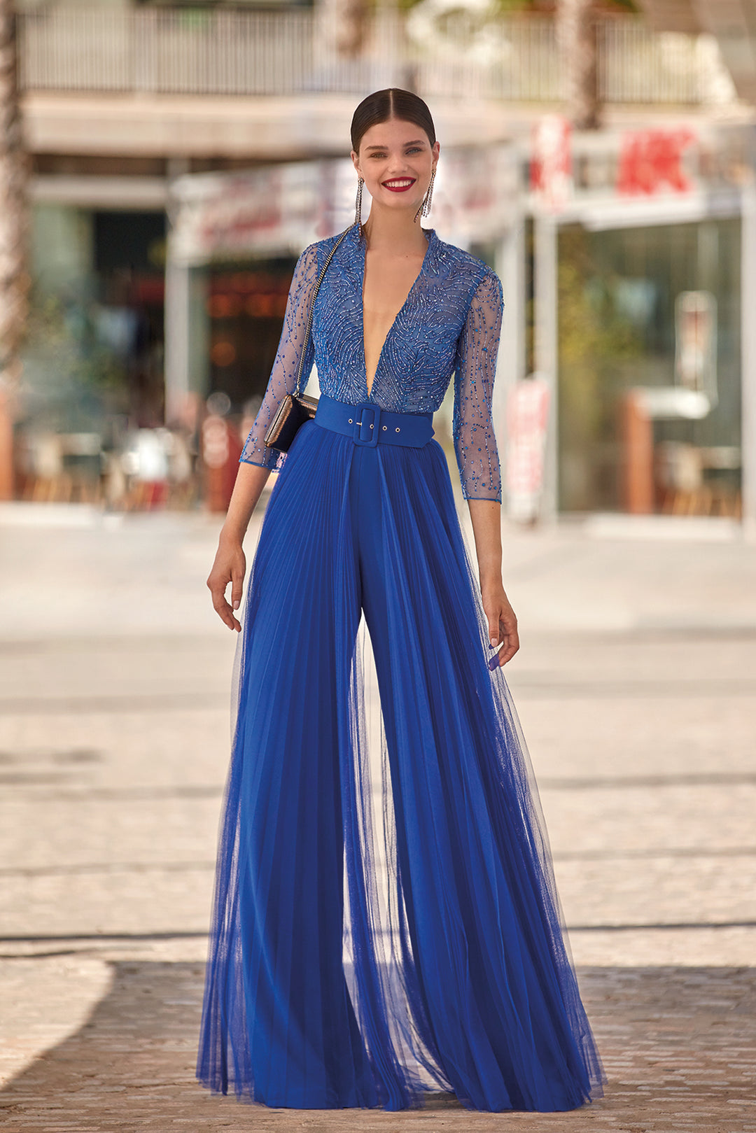 sequin jumpsuit dress Plunging V-Neck Sequin Embellished Jumpsuit 39722
