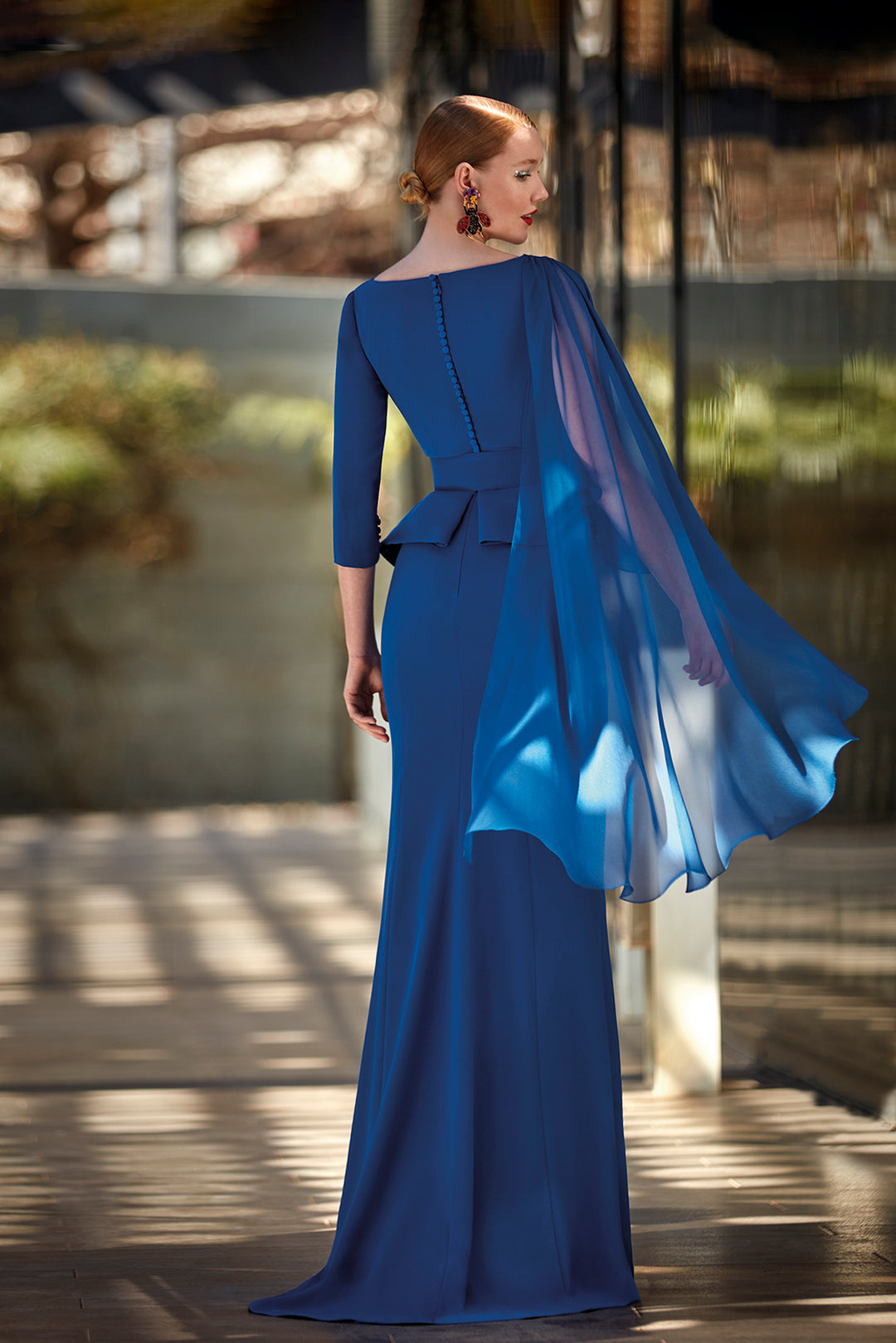 Crepe and Chiffon Mermaid Dress