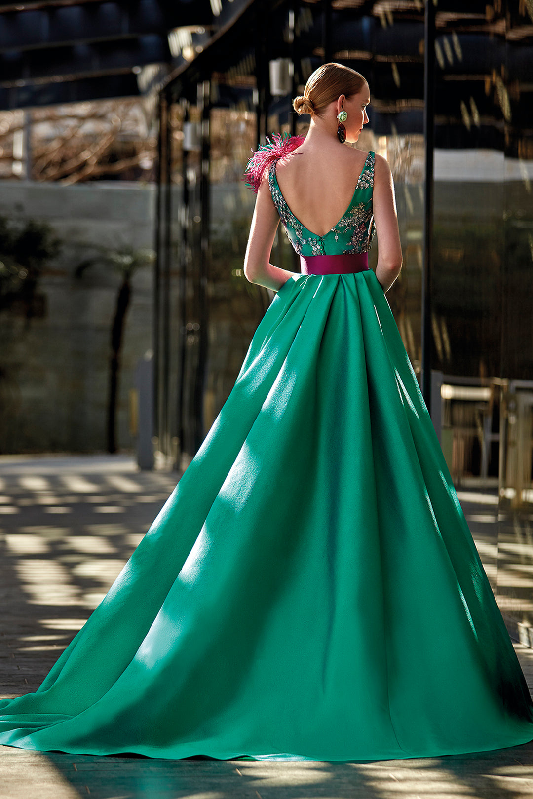 Sleeveless Mermaid Dress with Overskirt