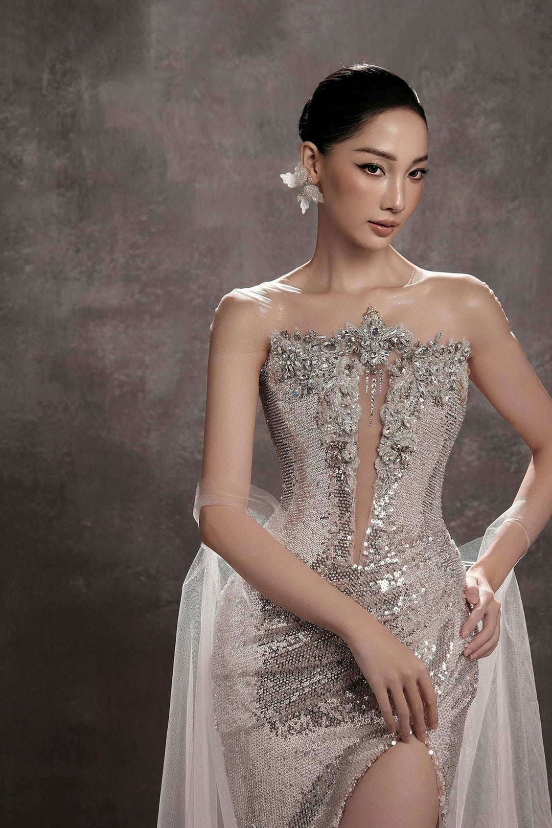 Beaded Bodice with Cape