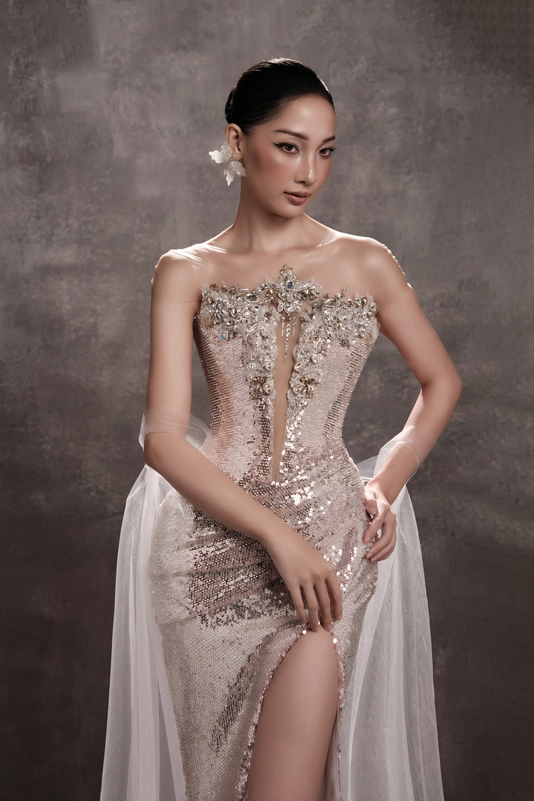 Beaded Bodice with Cape