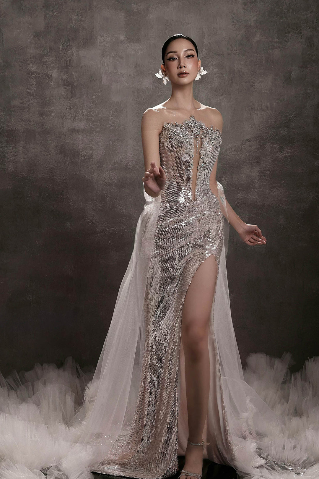 Beaded Bodice with Cape