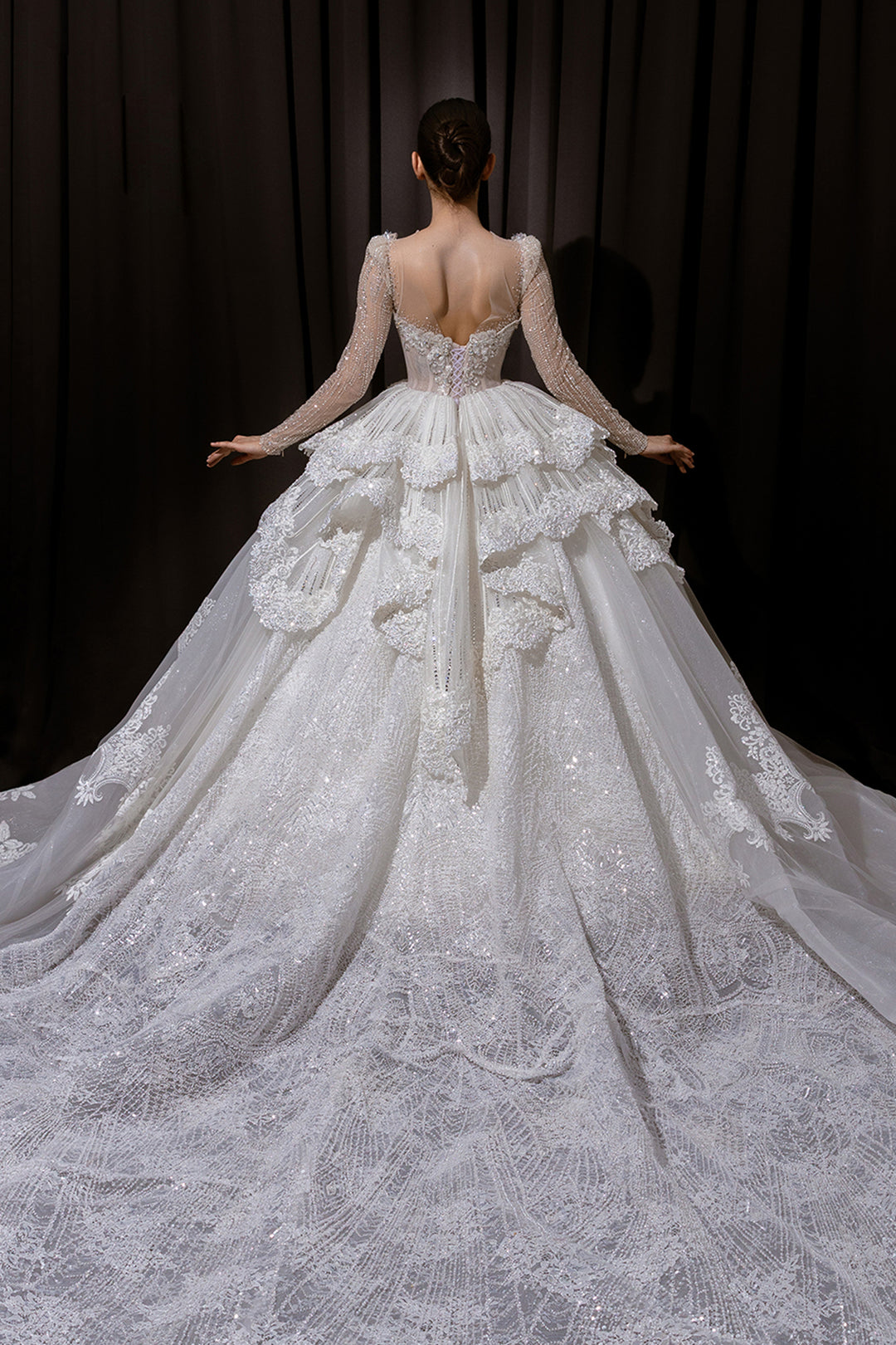 A-Line Dress with Sparkling Embellishments