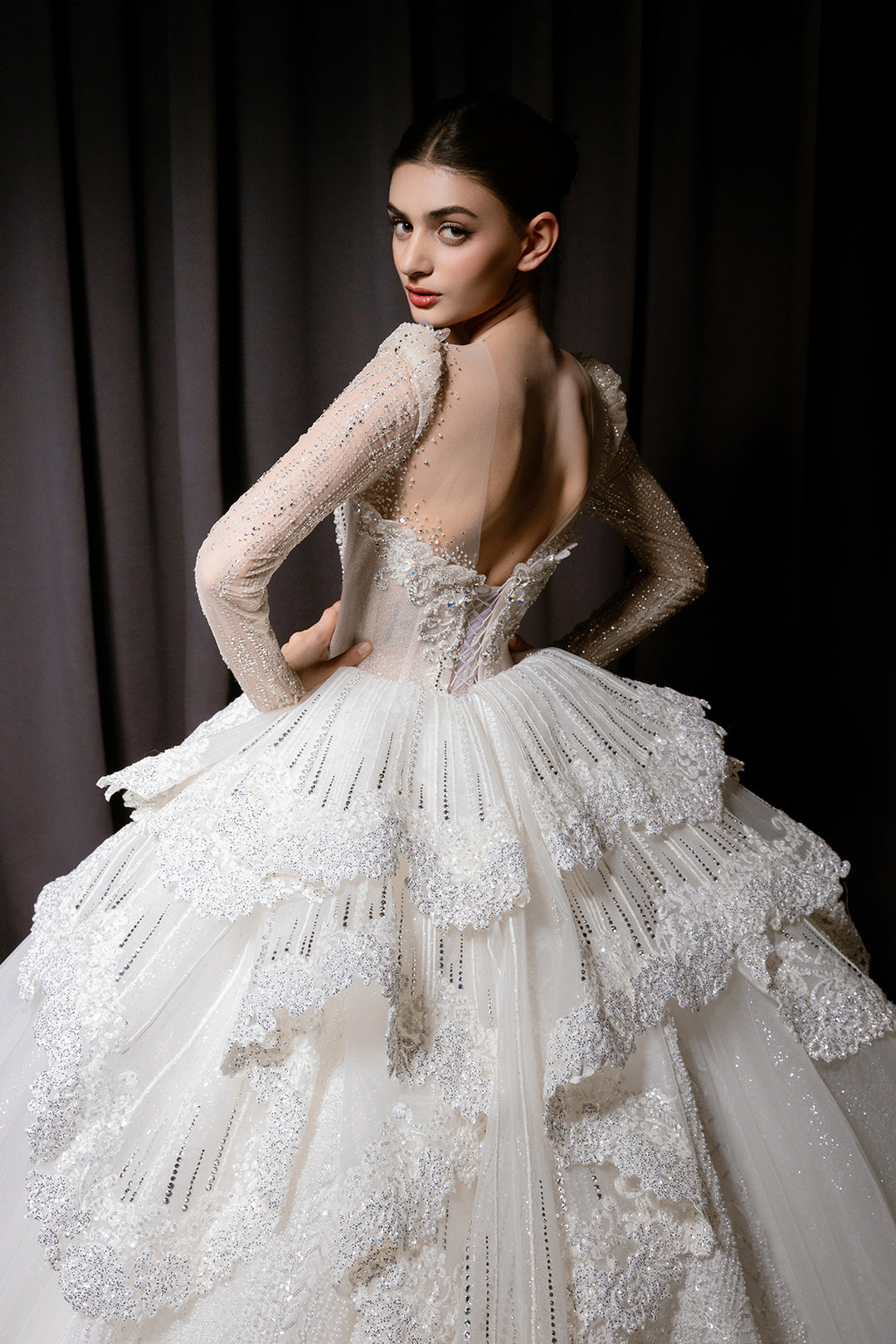 A-Line Dress with Sparkling Embellishments