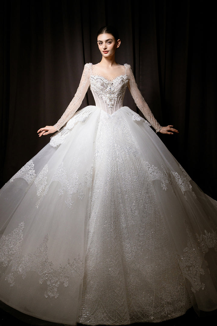 A-Line Dress with Sparkling Embellishments