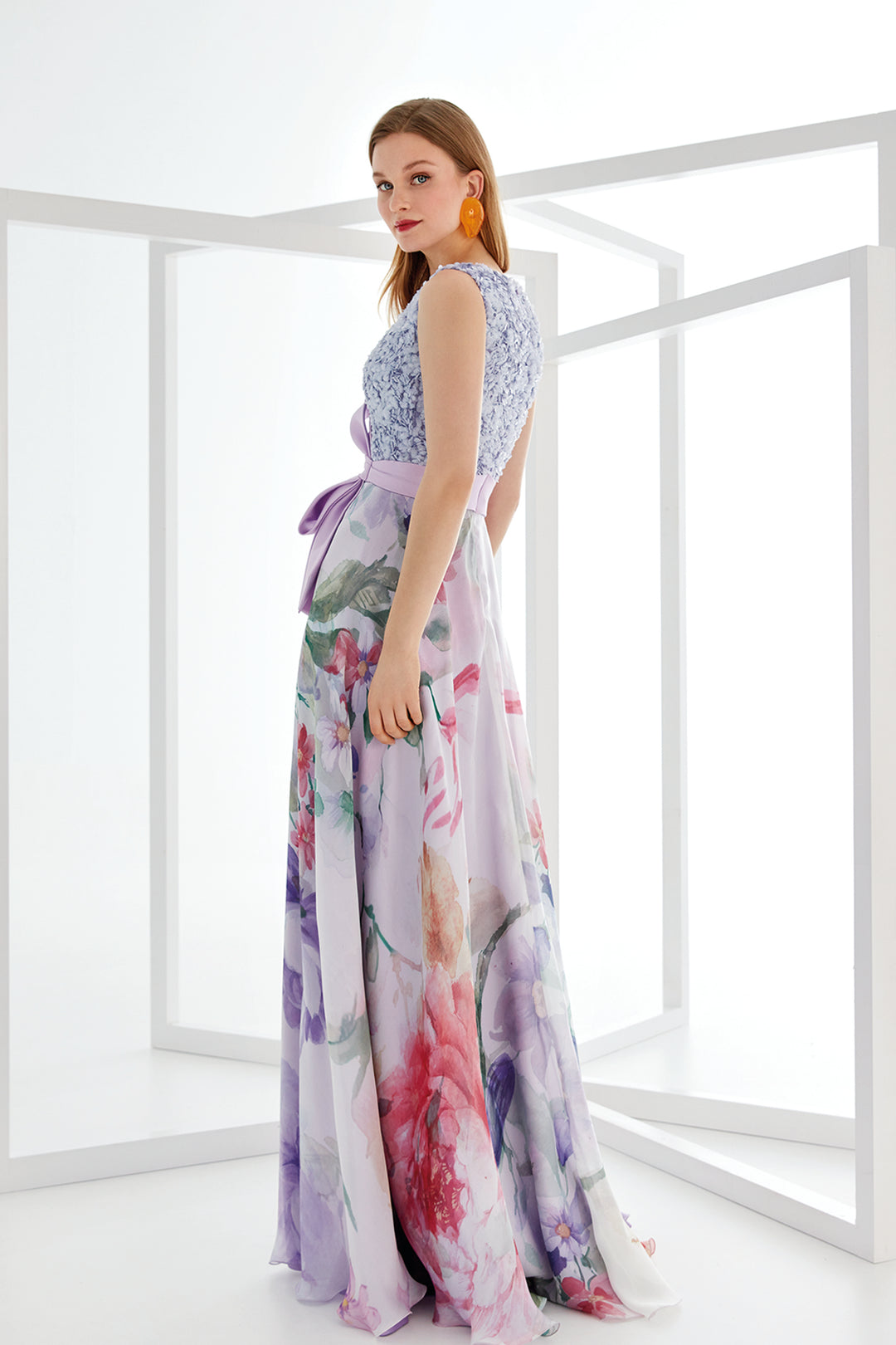 Bow-Belt A-Line Dress