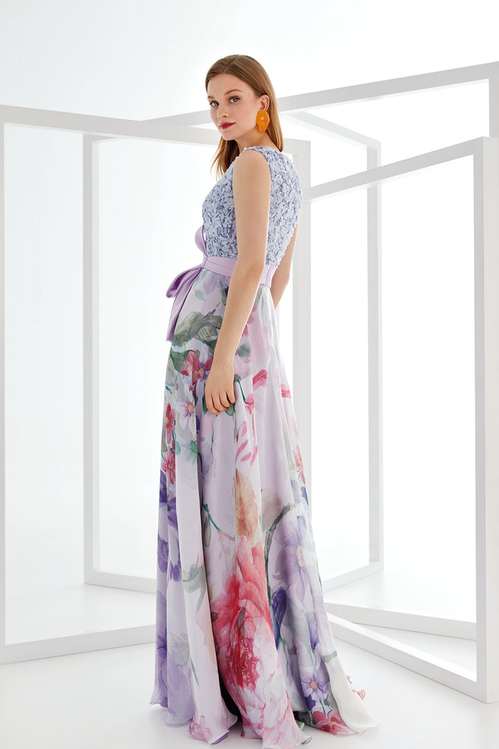 Bow-Belt A-Line Dress