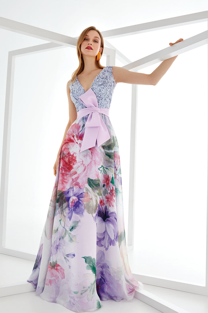 Bow-Belt A-Line Dress