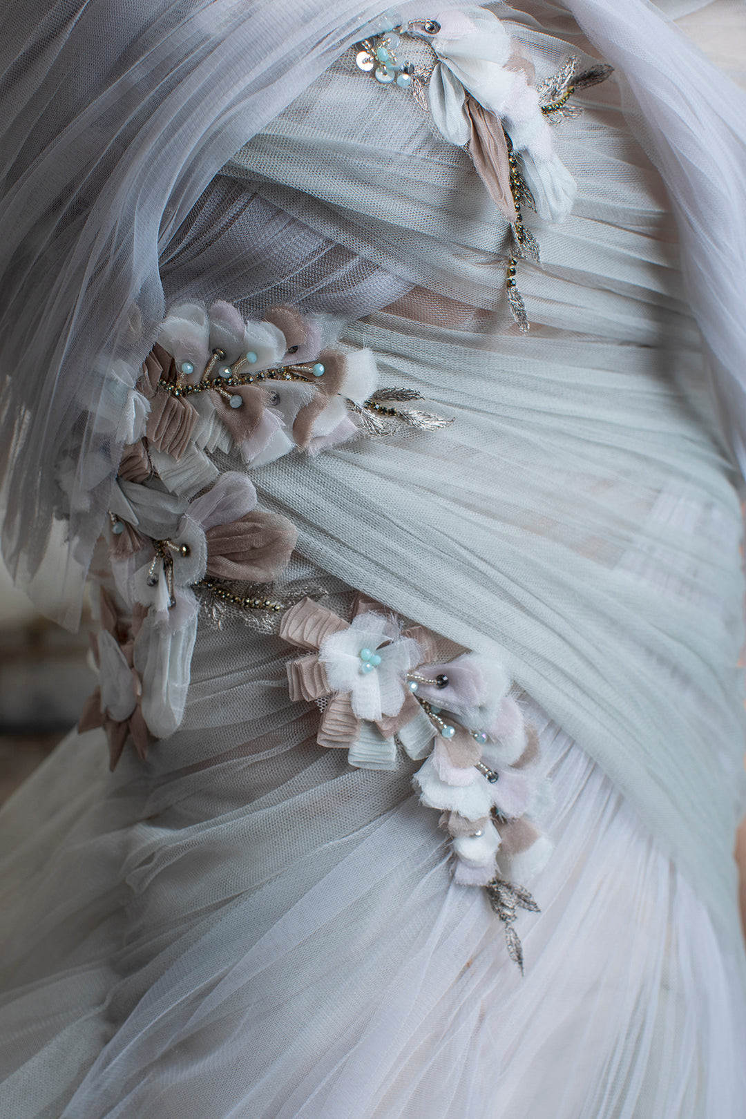 h&m pleated tulle dress Tulle Dress