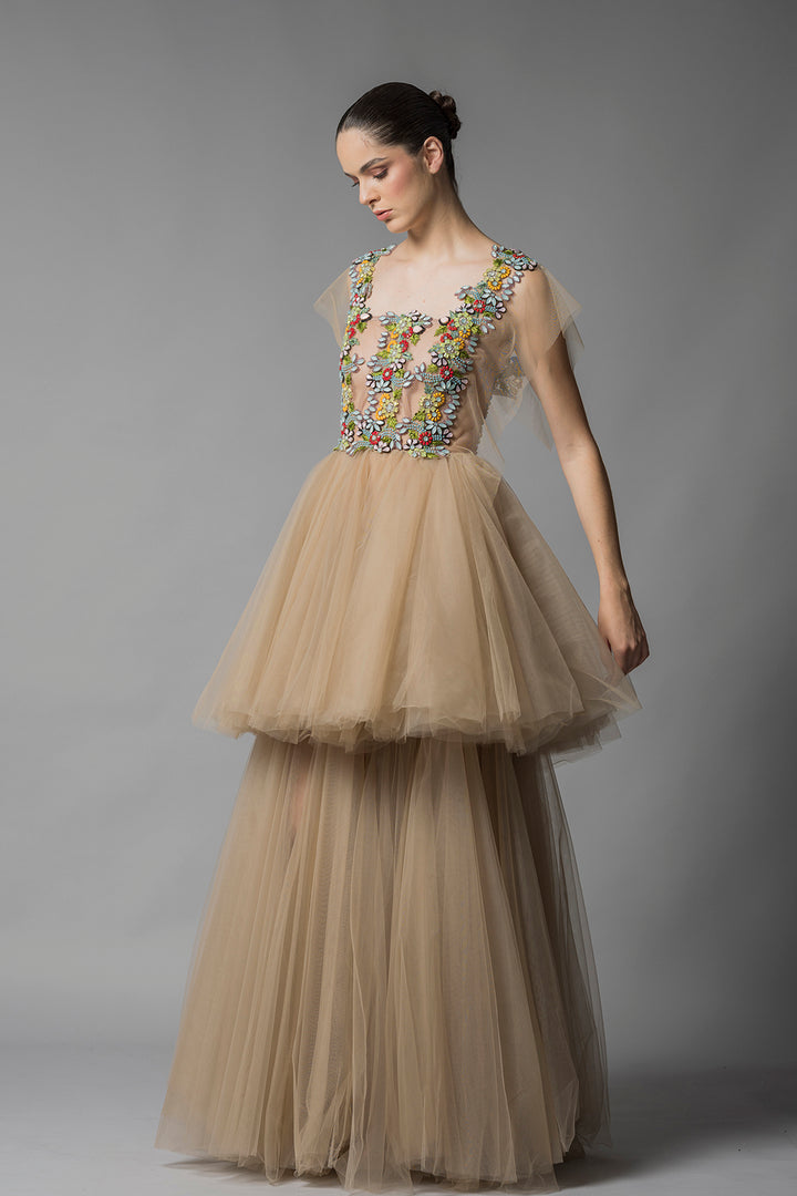 Two-Layered Tulle A-line Dress