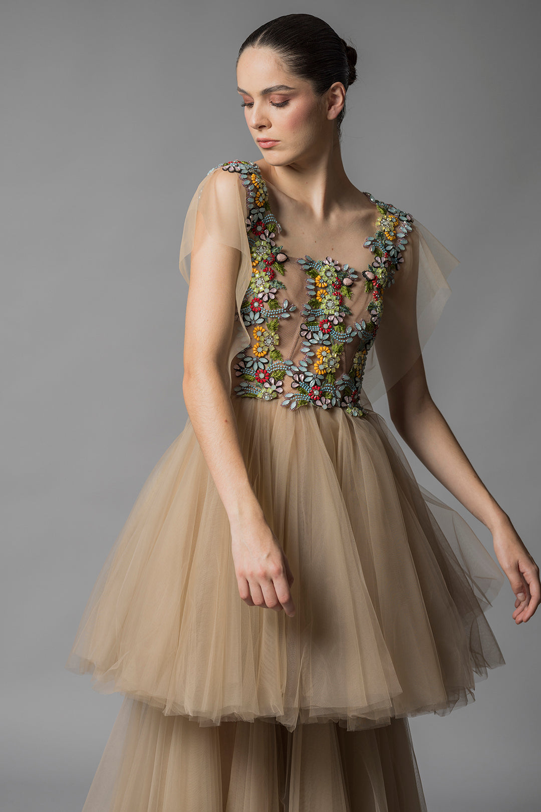 Two-Layered Tulle A-line Dress