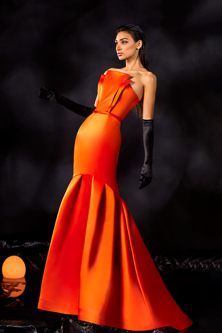 Multi-Layer Corset with Strapless Neckline Dress