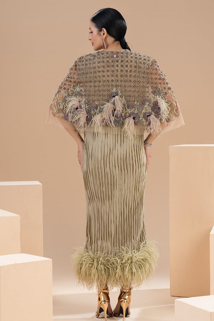 Fringed Bolero Satin Dress