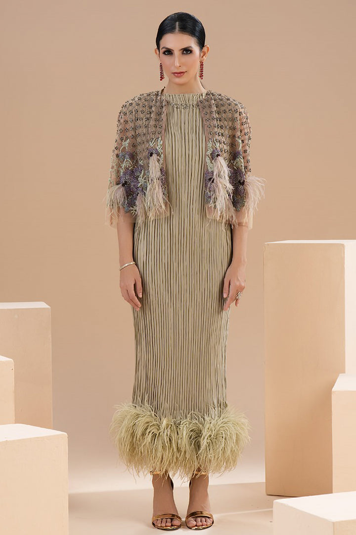 Fringed Bolero Satin Dress