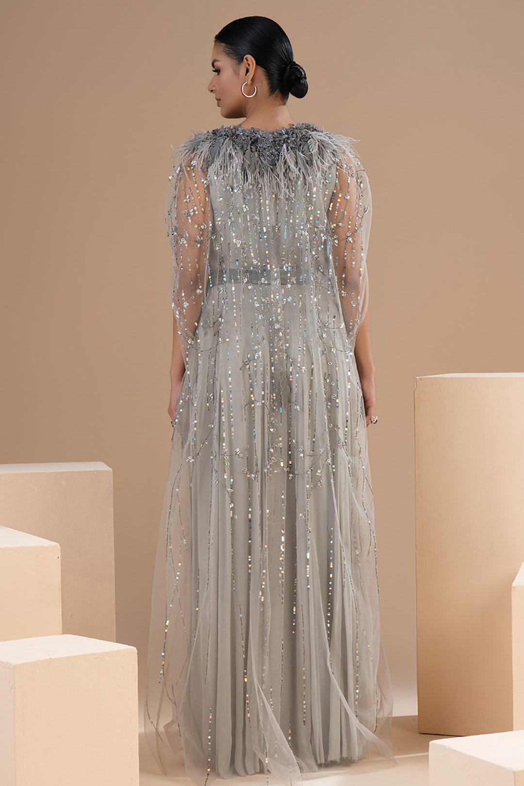Sequin Shimmer A-Line Dress