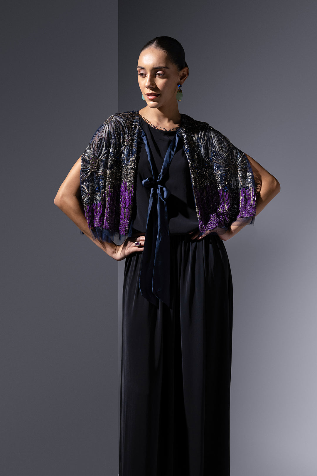 A-Line Dress with Loop Neck