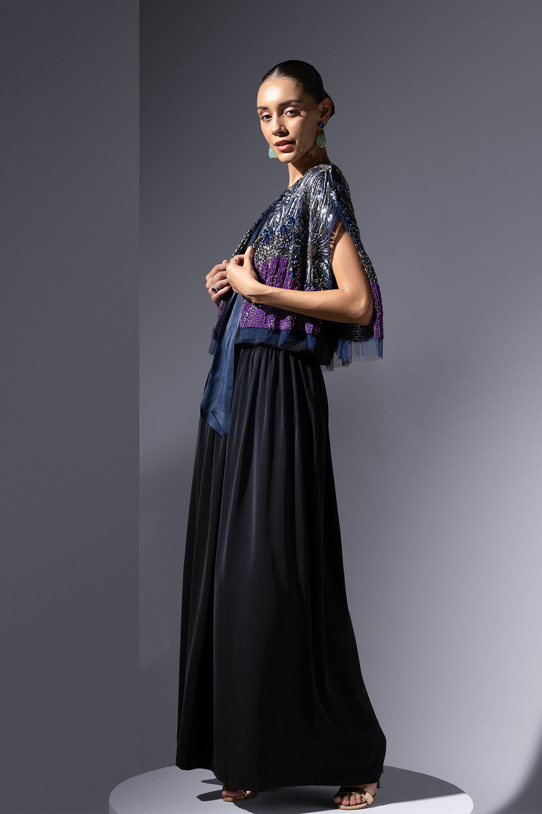 A-Line Dress with Loop Neck