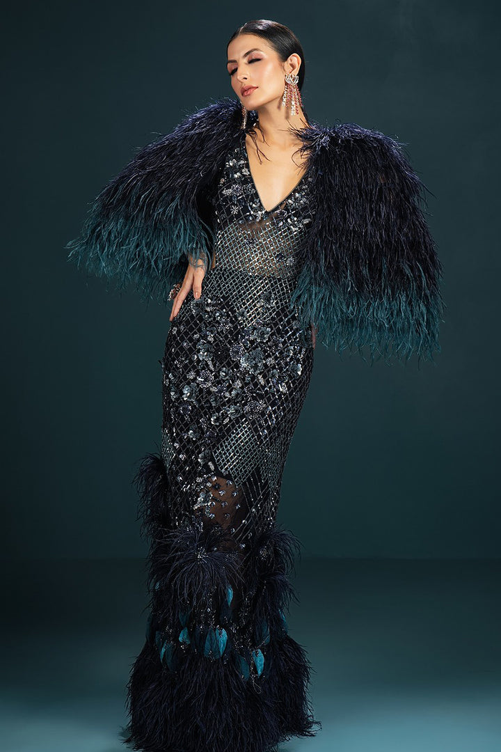 Sequin Mermaid Feather Dress