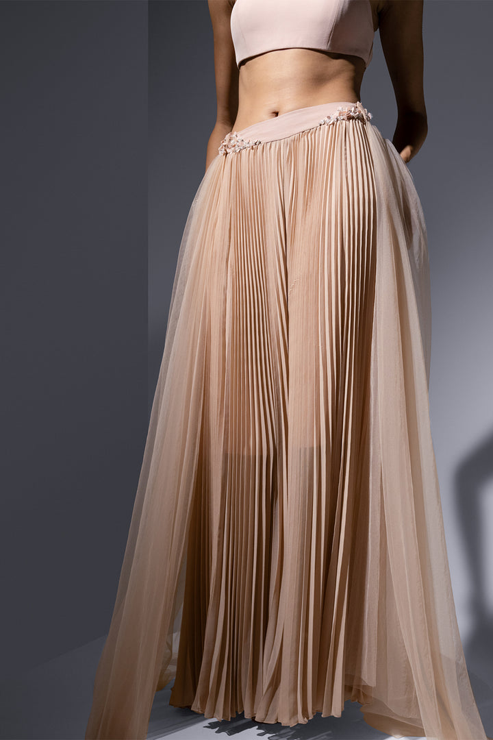 Tulle Four-Piece with Floral Appliqué