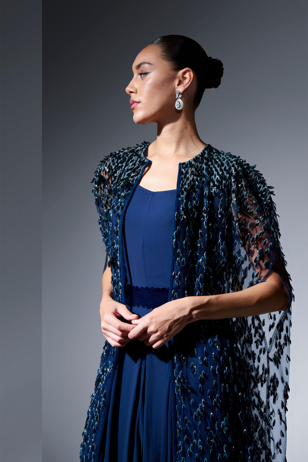 Tulle Two-Piece with Leaf Laser Cutouts