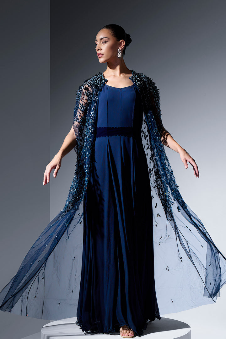 Tulle Two-Piece with Leaf Laser Cutouts