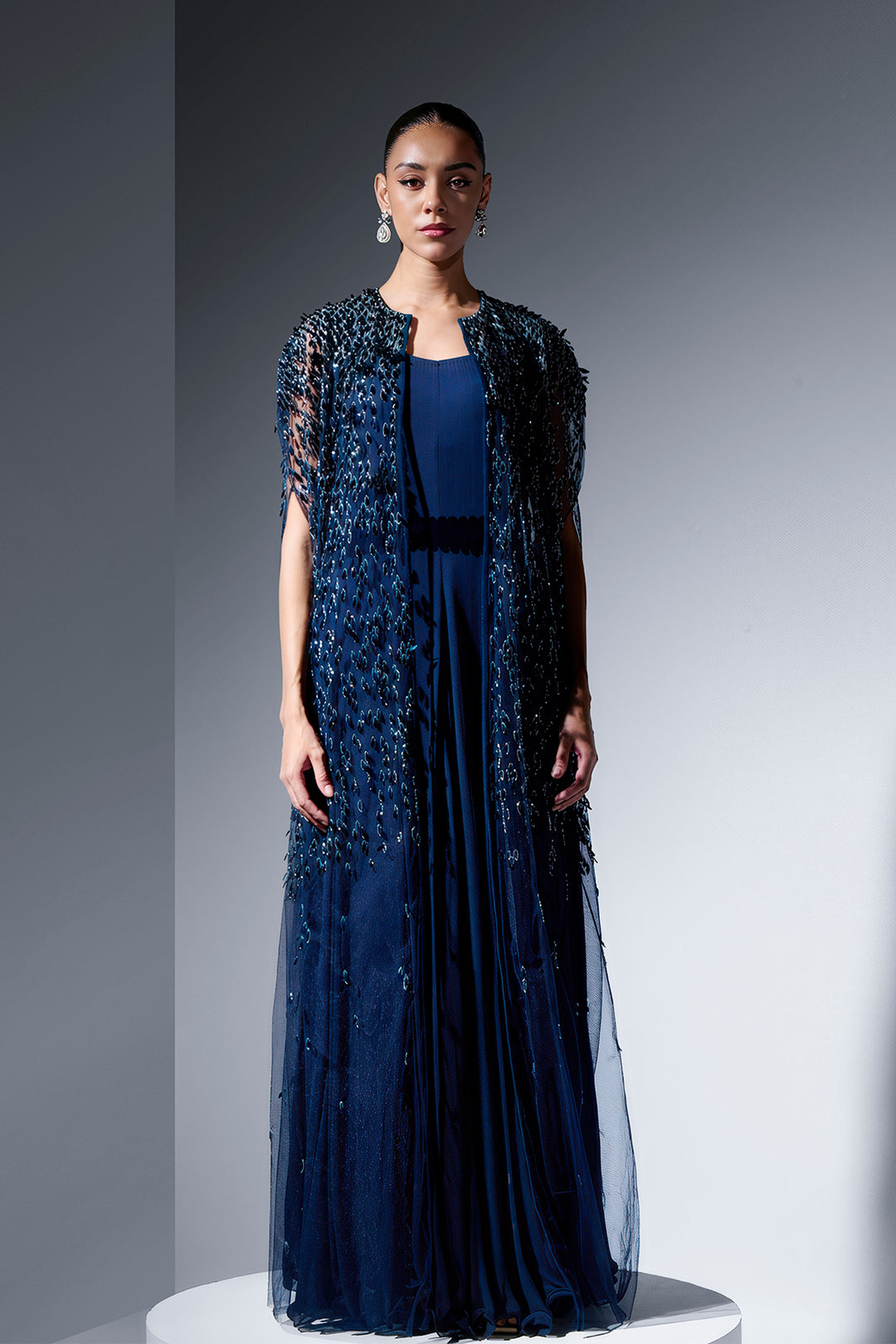 Tulle Two-Piece with Leaf Laser Cutouts