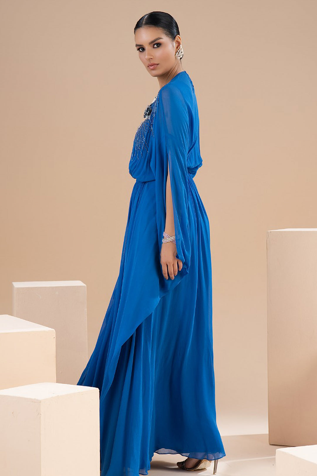 Embroidery with Laser Cut Kaftan