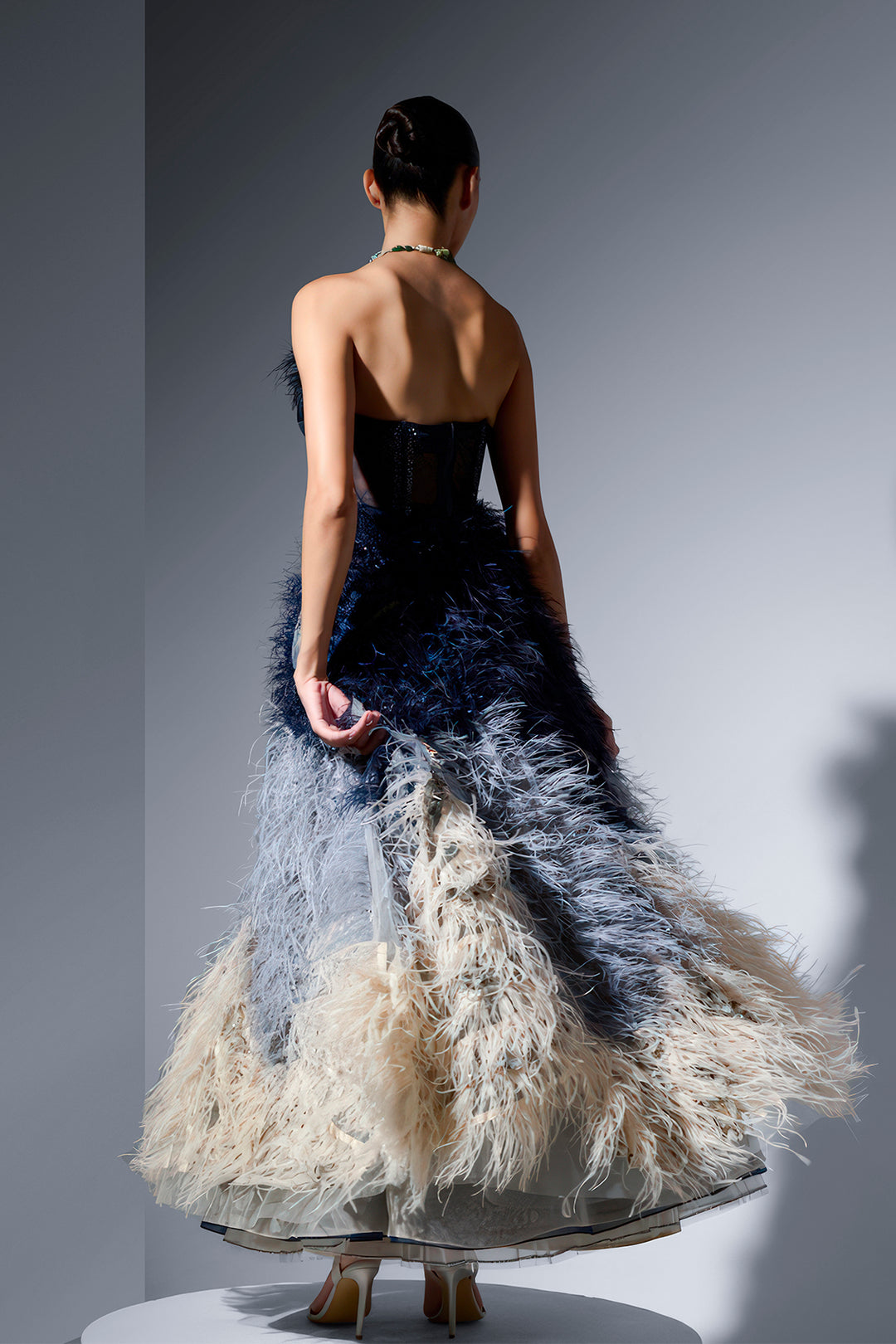 Two-Piece Tulle Dress with Corset