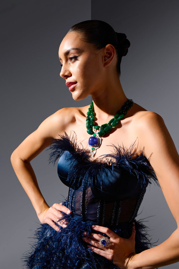 Two-Piece Tulle Dress with Corset