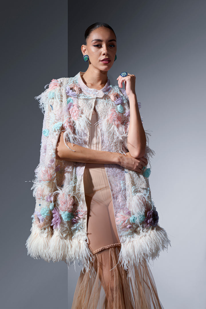 Sequin Tulle And Organza Jacket