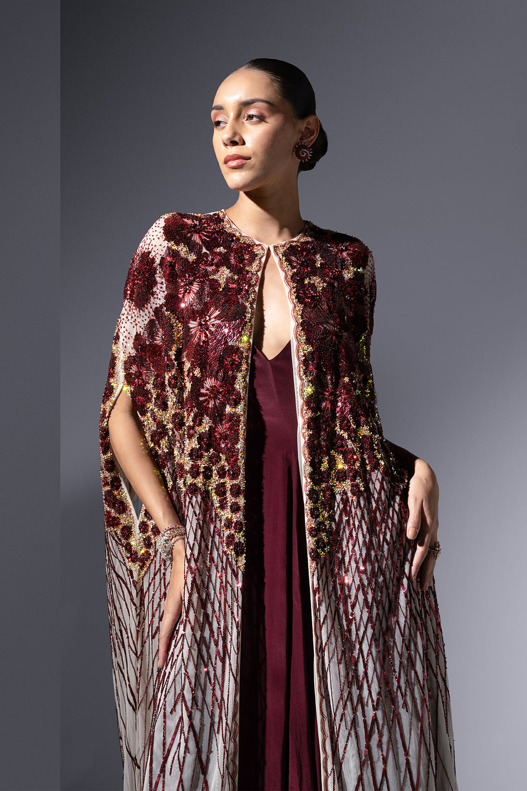 Two-Piece Dress with V-Neck