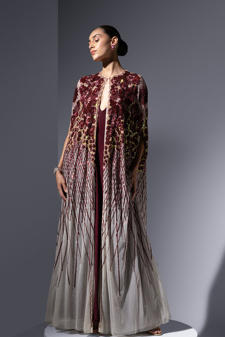 Two-Piece Dress with V-Neck