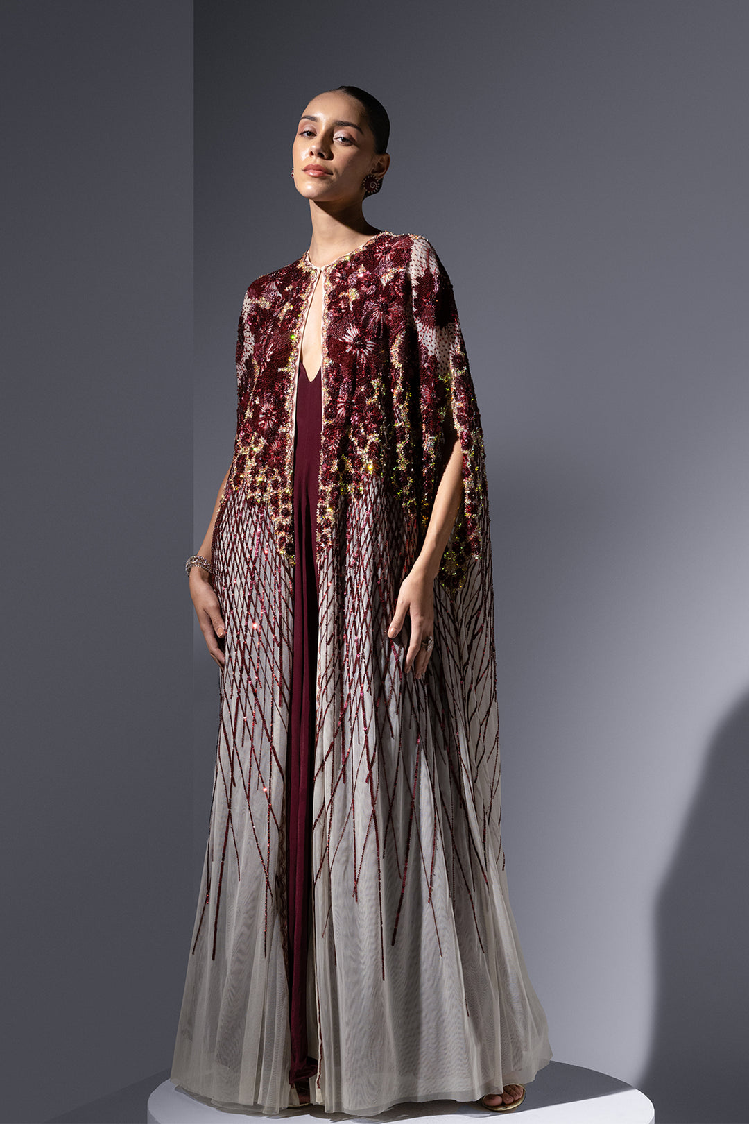 Two-Piece Dress with V-Neck