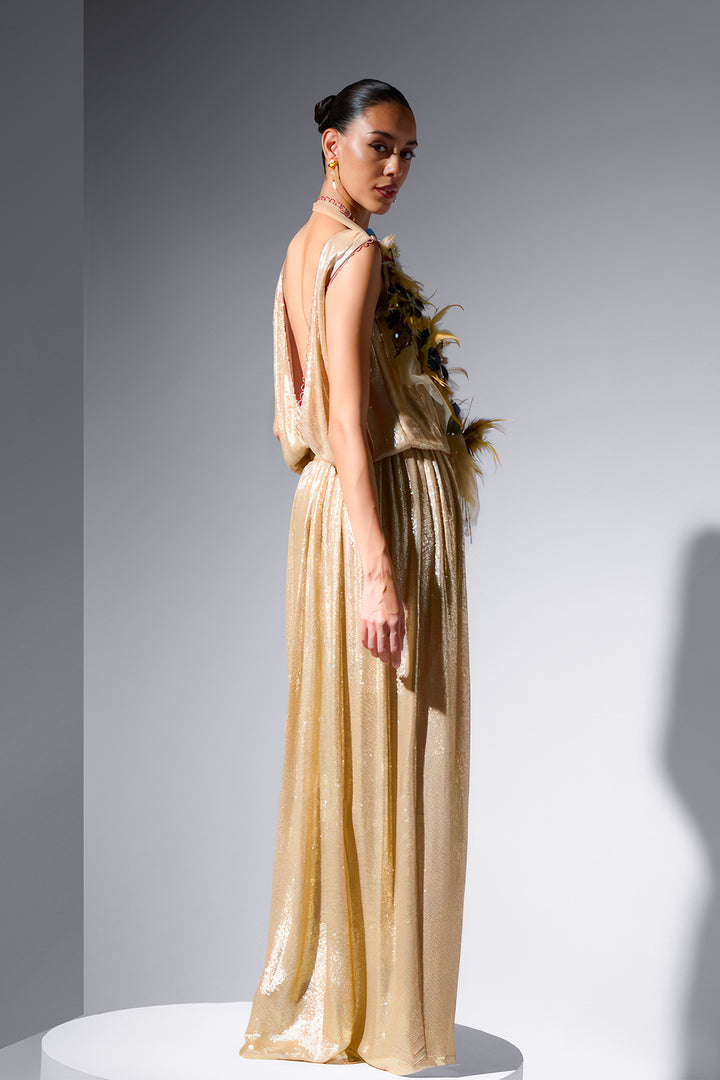 Sequin Dress with Knot