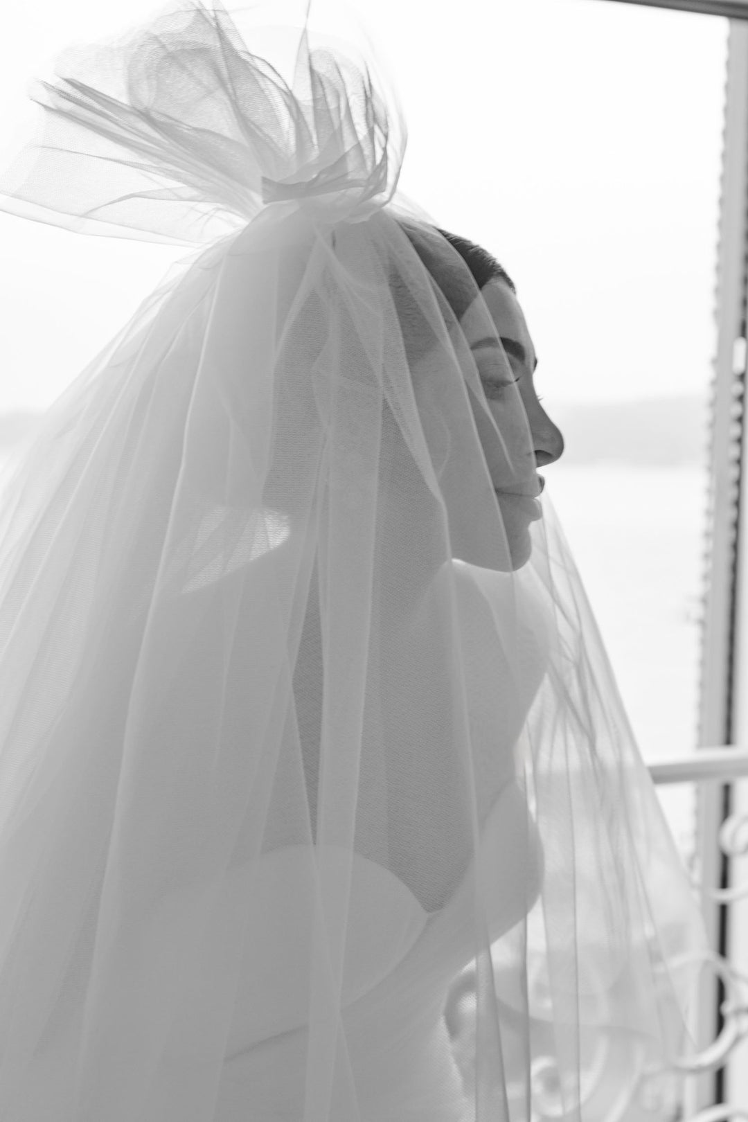 Minimal Dress in Silk And Tulle