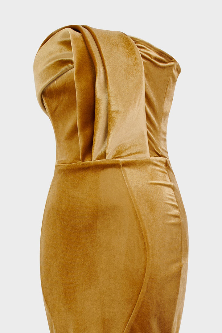 Velvet Dress with Mermaid Silhouette