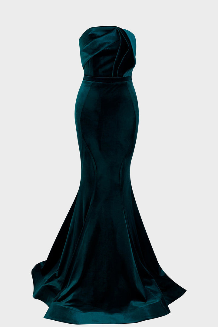 Velvet Dress with Mermaid Silhouette
