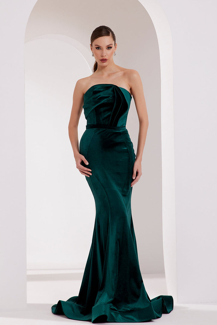 Velvet Dress with Mermaid Silhouette