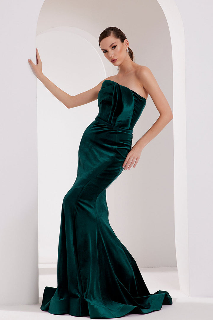 Velvet Dress with Mermaid Silhouette