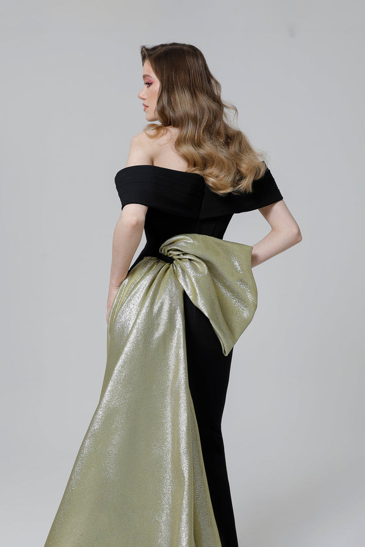 Draped Bust Off-The-Shoulder Dress