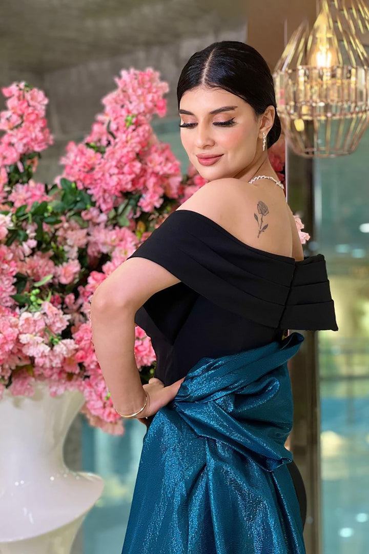 Draped Bust Off-The-Shoulder Dress