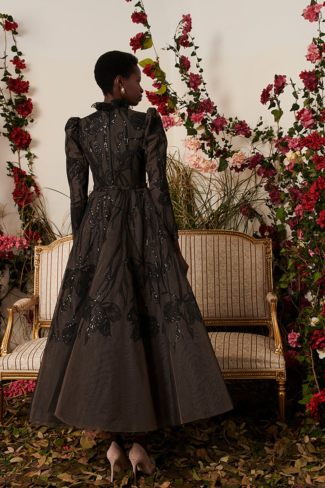 Flared Emerald Tulle Dress