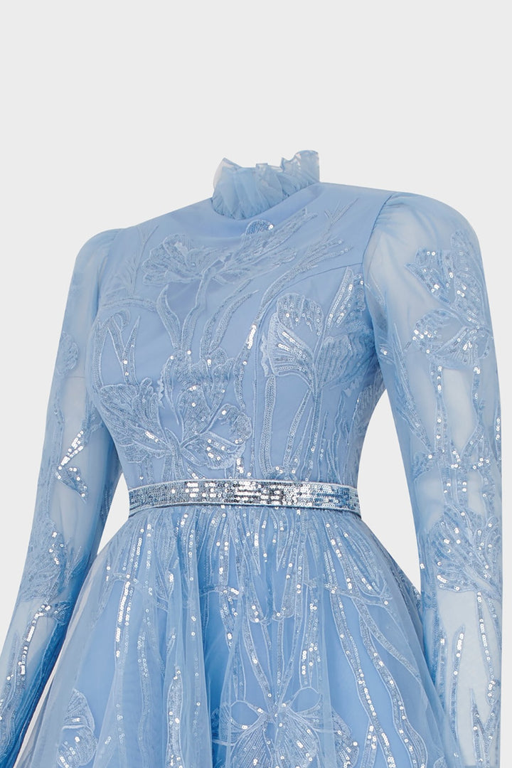 Flared Emerald Tulle Dress